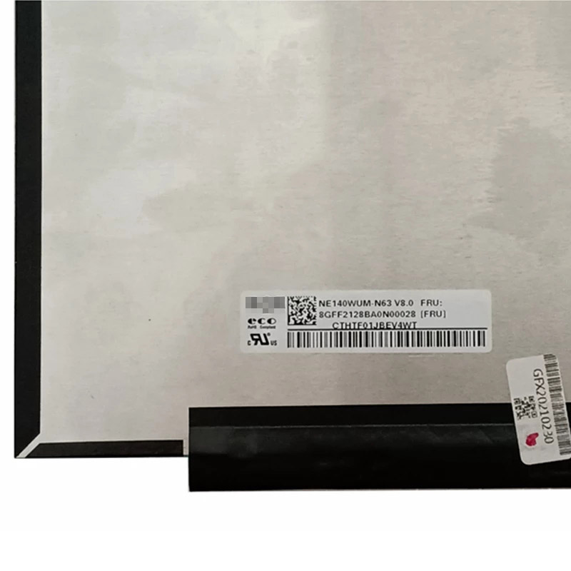 14.0 "écran LCD pour ordinateur portable NE140WUM-N63 FHD 1920x1200 EDP 30 broches mat mince LCD remplacement de l'écran LED